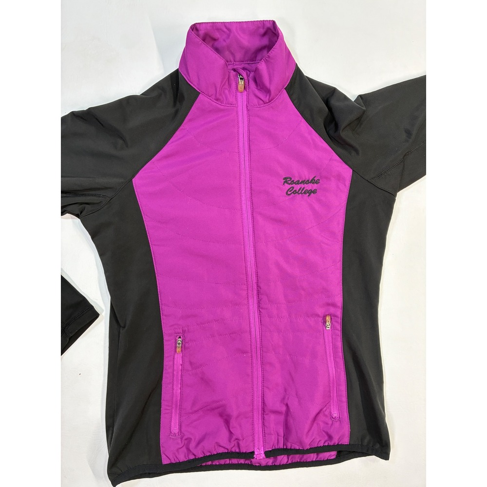 Champion Roanoke College Jacket Full Zip‎ Purple Black Women's Small Athletic - Picture 5 of 10